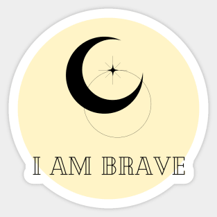 Affirmation Collection - I Am Brave (Yellow) Sticker